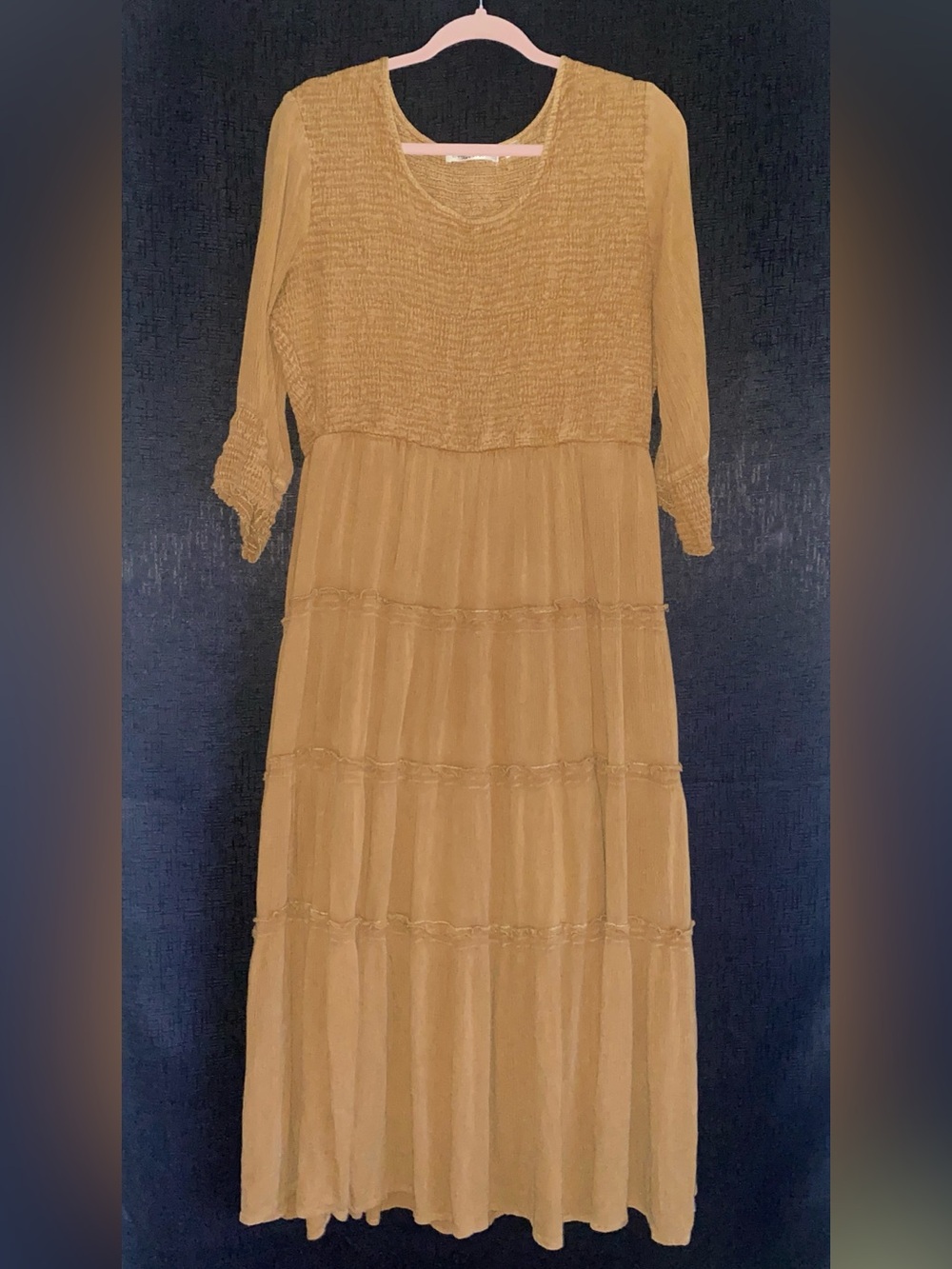 Studio West Apparel - Mustard Tiered Maxi Dress size large